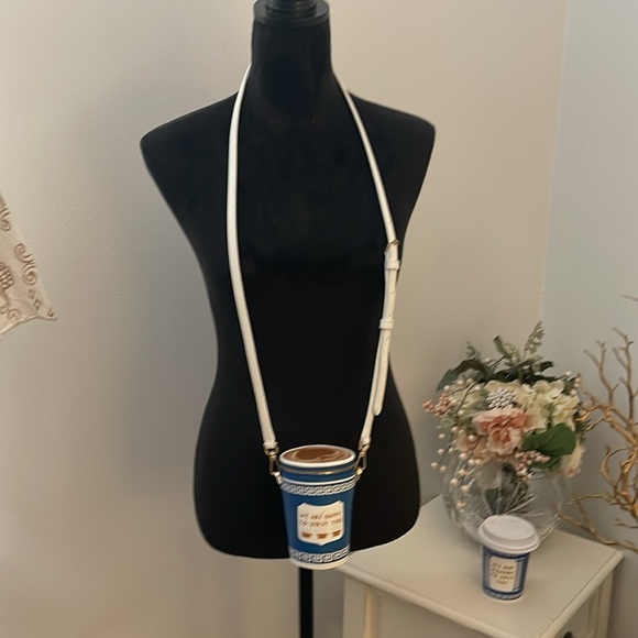Kate Spade Blue and White Coffee Cup Handbag - Picture 2 of 13